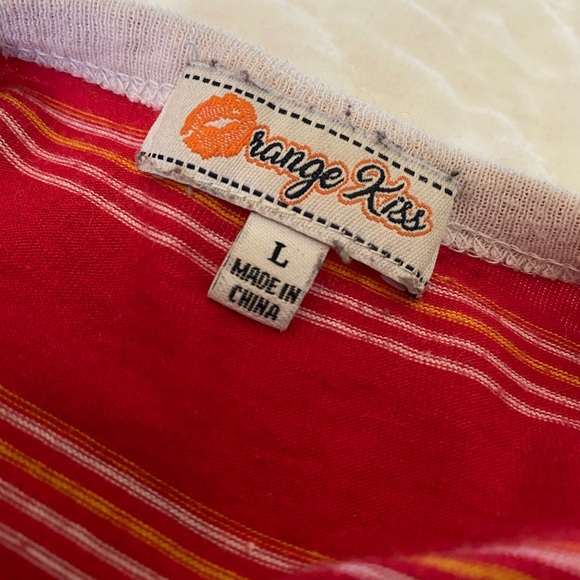 Red Striped Ringer Tee - Picture 4 of 4